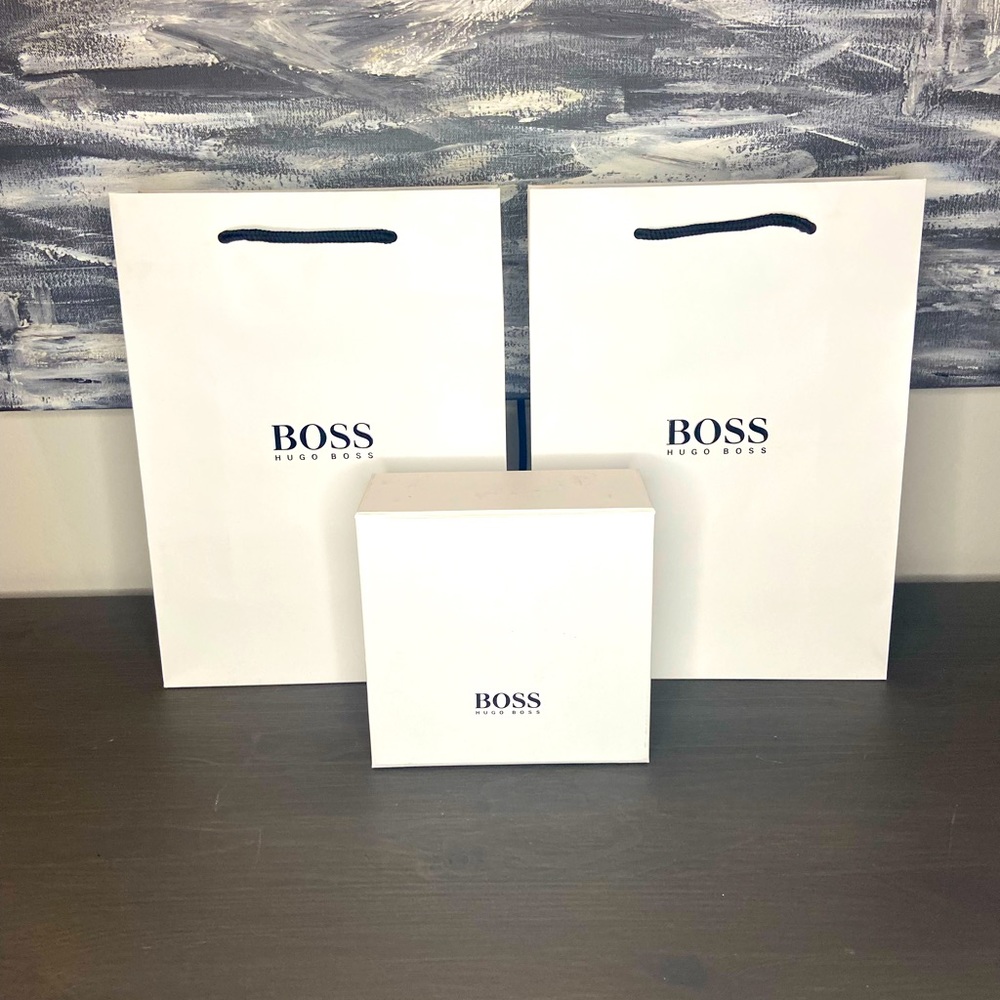 HUGO BOSS set of 2 gift bags and 1 gift box